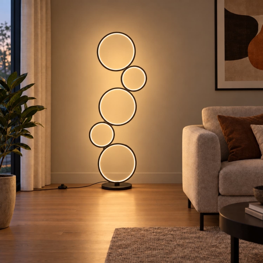 BRILAGI - lampadaire LED ECHO LED/36W/230V 4000K 110 cm noir