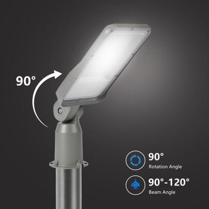 Brilagi - Lampadaire de rue LED extérieur avec mât articulé 3 m URBANLIGHT LED/50W/230V gris IP65