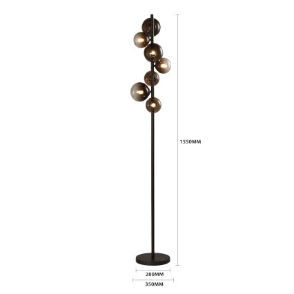 Brilagi - Lampadaire LED MILLA 7xG9/3W/230V brun / brun fumé