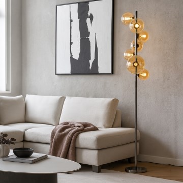 Brilagi - Lampadaire LED MILLA 7xG9/3W/230V, finition chrome noir/doré