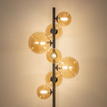 Brilagi - Lampadaire LED MILLA 7xG9/3W/230V, finition chrome noir/doré