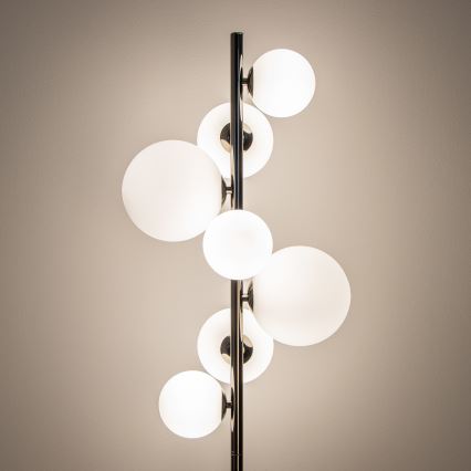 Brilagi - Lampadaire LED MILLA 7xG9/3W/230V noir chromé/blanc