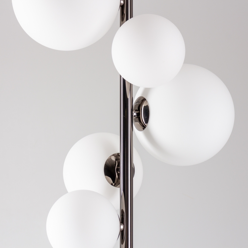 Brilagi - Lampadaire LED MILLA 7xG9/3W/230V noir chromé/blanc