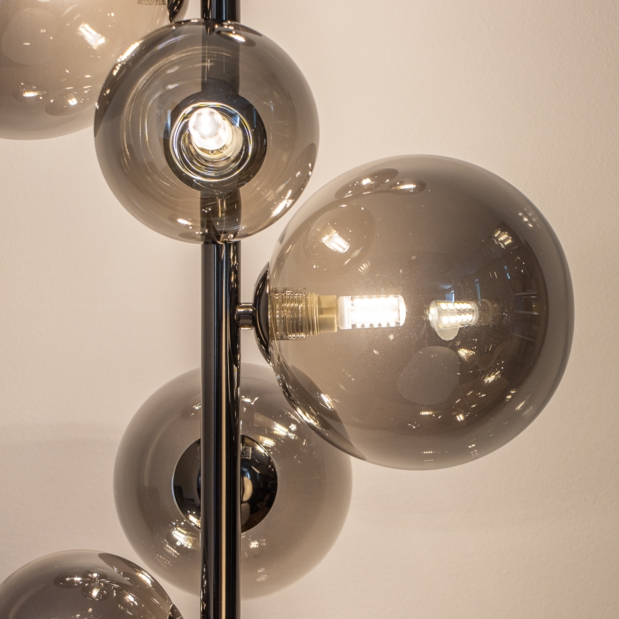 Brilagi - Lampadaire LED MILLA 7xG9/3W/230V noir chromé/fumé