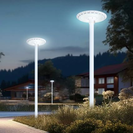 Brilagi - Lampadaire LED sur mât 3 m URBANSPARK LED/120W/230V blanc IP65