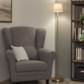 Brilagi - Lampadaire LED sur pied CERIA 1xE27/20W/230V Ø 20,5 cm blanc/doré