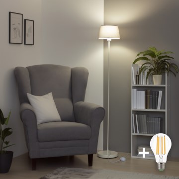Brilagi - Lampadaire LED sur pied CERIA 1xE27/40W/230V Ø 25 cm gris/blanc