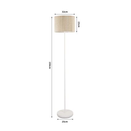 Brilagi - Lampadaire NORDIC WAVE 1xE27/15W/230V lin/blanc