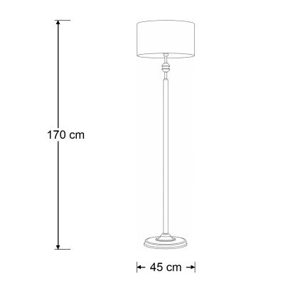 Brilagi - Lampadaire SAPHIRE 1xE27/15W/230V crème/doré/patiné