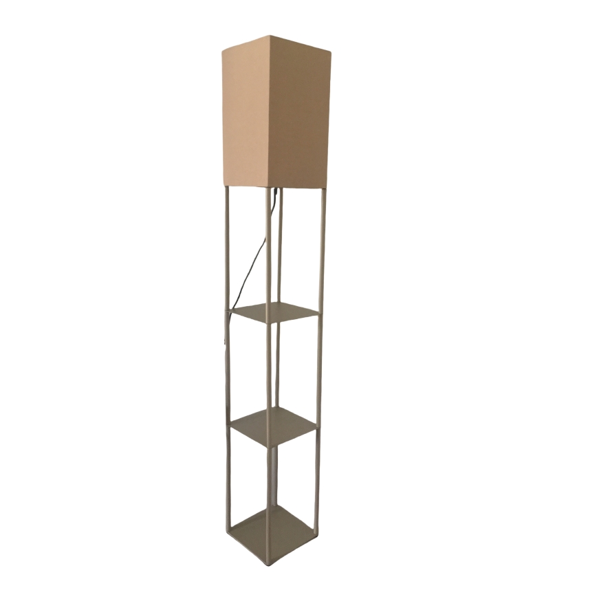Brilagi - Lampadaire sur pied avec étagères GRADUS 1xE27/40W/230V 150 cm gris/beige