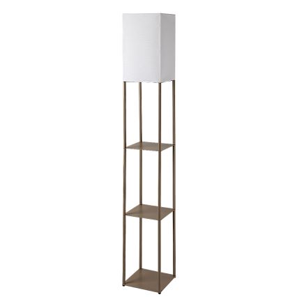 Brilagi - Lampadaire sur pied avec étagères GRADUS 1xE27/40W/230V 150 cm gris/beige