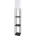 Brilagi - Lampadaire sur pied avec étagères GRADUS 1xE27/40W/230V noir/blanc