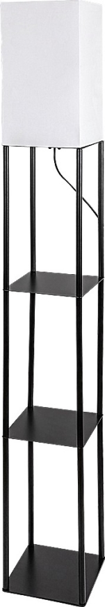 Brilagi - Lampadaire sur pied avec étagères GRADUS 1xE27/40W/230V noir/blanc