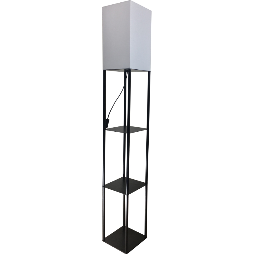 Brilagi - Lampadaire sur pied avec étagères GRADUS 1xE27/40W/230V noir/blanc
