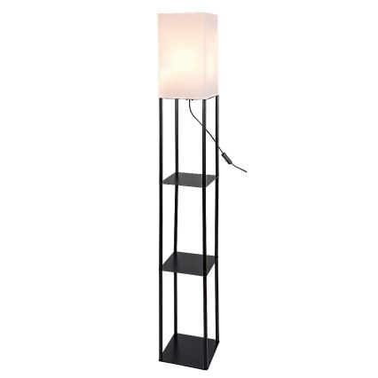 Brilagi - Lampadaire sur pied avec étagères GRADUS 1xE27/40W/230V noir/blanc