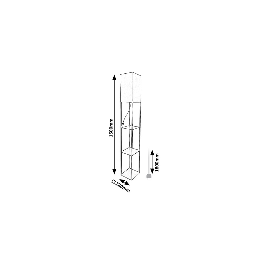 Brilagi - Lampadaire sur pied avec étagères GRADUS 1xE27/40W/230V noir/blanc