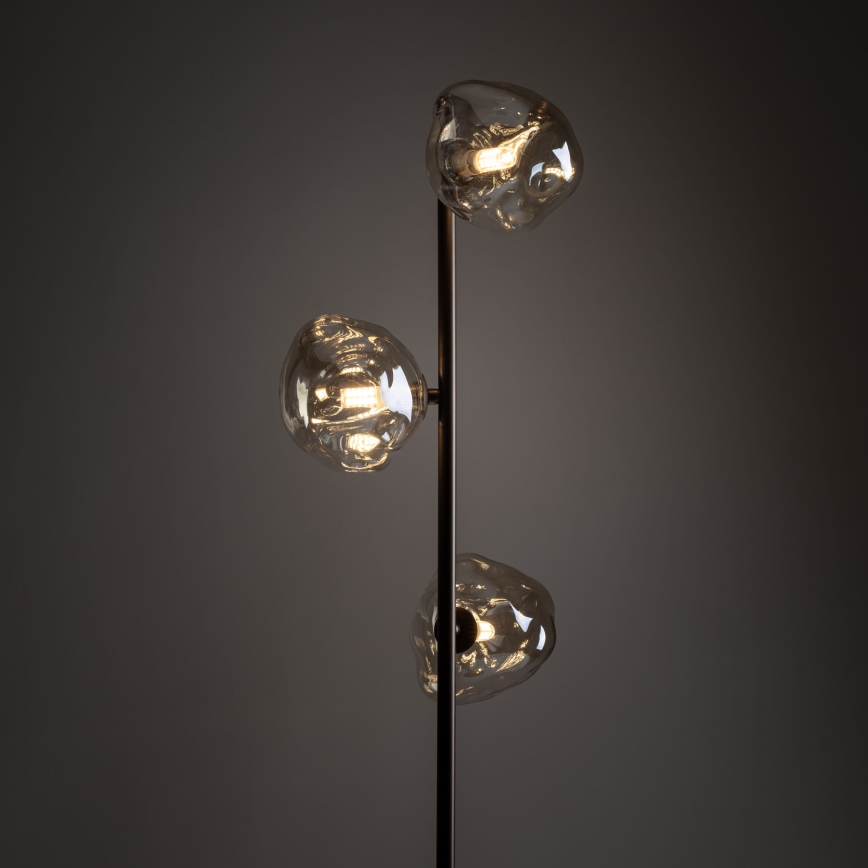 Brilagi - Lampadaire sur pied VULCANO 3xG9/8W/230V marron/beige fumé