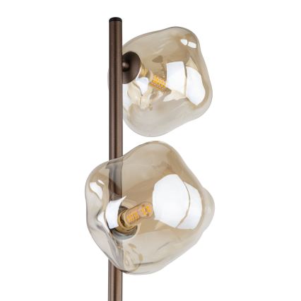 Brilagi - Lampadaire sur pied VULCANO 3xG9/8W/230V marron/beige fumé