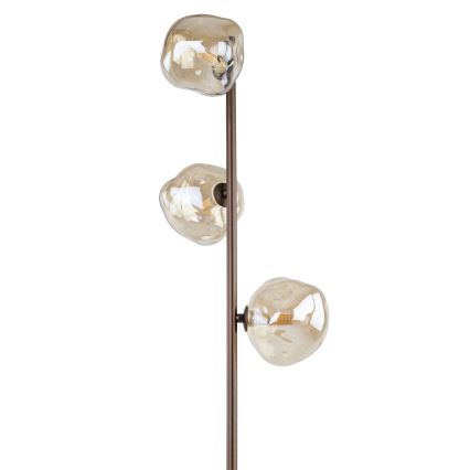 Brilagi - Lampadaire sur pied VULCANO 3xG9/8W/230V marron/beige fumé