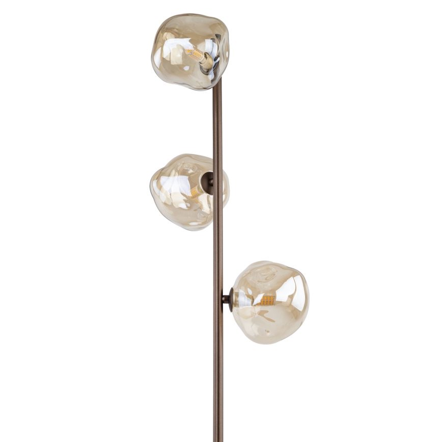 Brilagi - Lampadaire sur pied VULCANO 3xG9/8W/230V marron/beige fumé