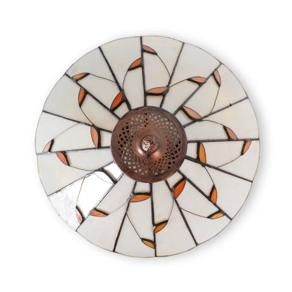 Brilagi - Lampadaire Tiffany en vitrail FOLIA 2xE27/60W/230V