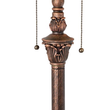 Brilagi - Lampadaire Tiffany en vitrail FOLIA 2xE27/60W/230V