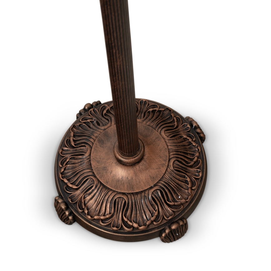 Brilagi - Lampadaire Tiffany en vitrail FOLIA 2xE27/60W/230V