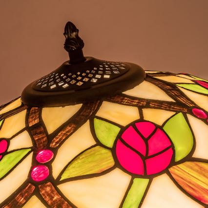 Brilagi - lampadaire Tiffany en vitrail GARLAN 2xE27/60W/230V