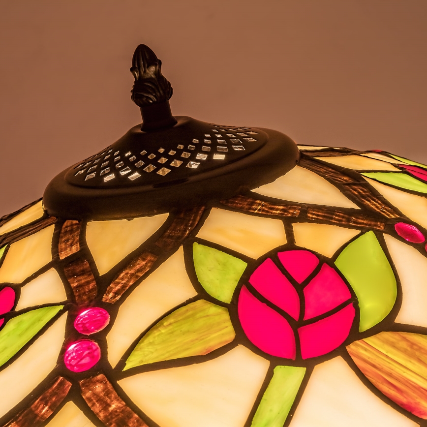 Brilagi - lampadaire Tiffany en vitrail GARLAN 2xE27/60W/230V