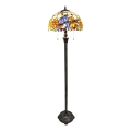 Brilagi - Lampadaire Tiffany en vitrail JUNGLE 2xE27/60W/230V