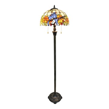 Brilagi - Lampadaire Tiffany en vitrail JUNGLE 2xE27/60W/230V