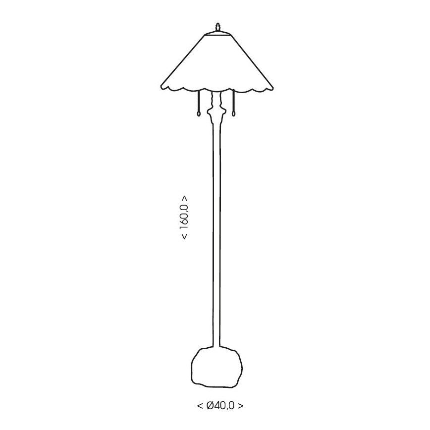 Brilagi - Lampadaire Tiffany en vitrail JUNGLE 2xE27/60W/230V