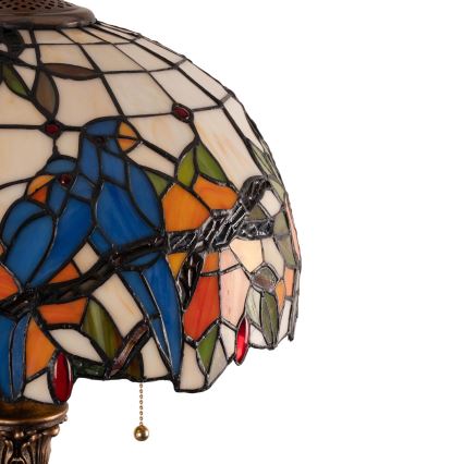 Brilagi - Lampadaire Tiffany en vitrail JUNGLE 2xE27/60W/230V