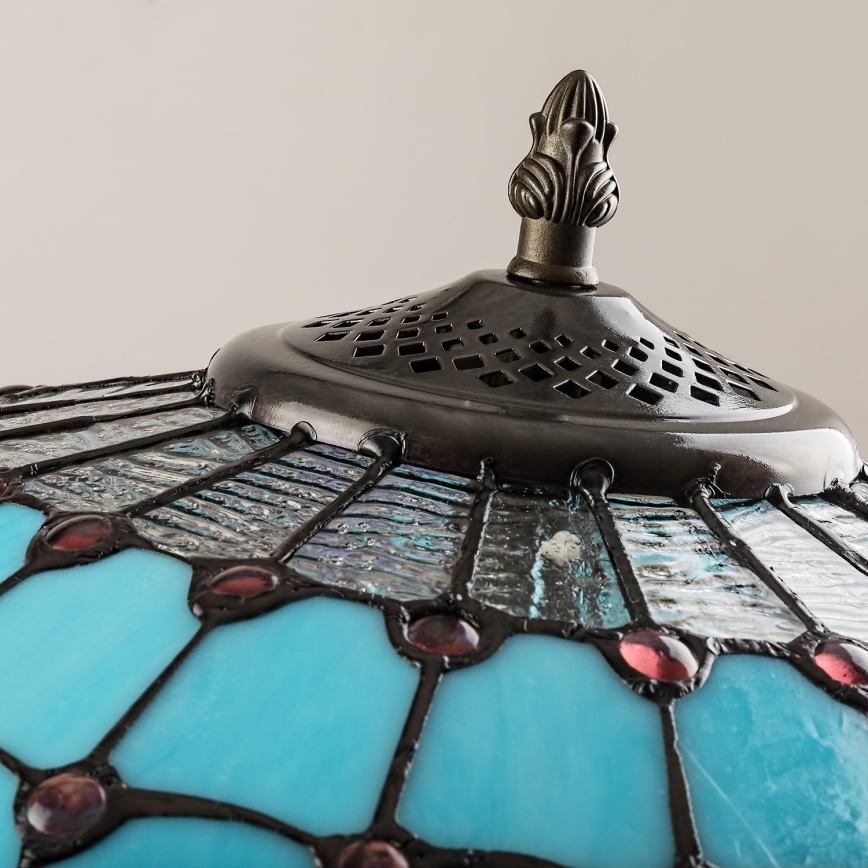 Brilagi - Lampadaire Tiffany en vitrail LORAS 2xE27/60W/230V