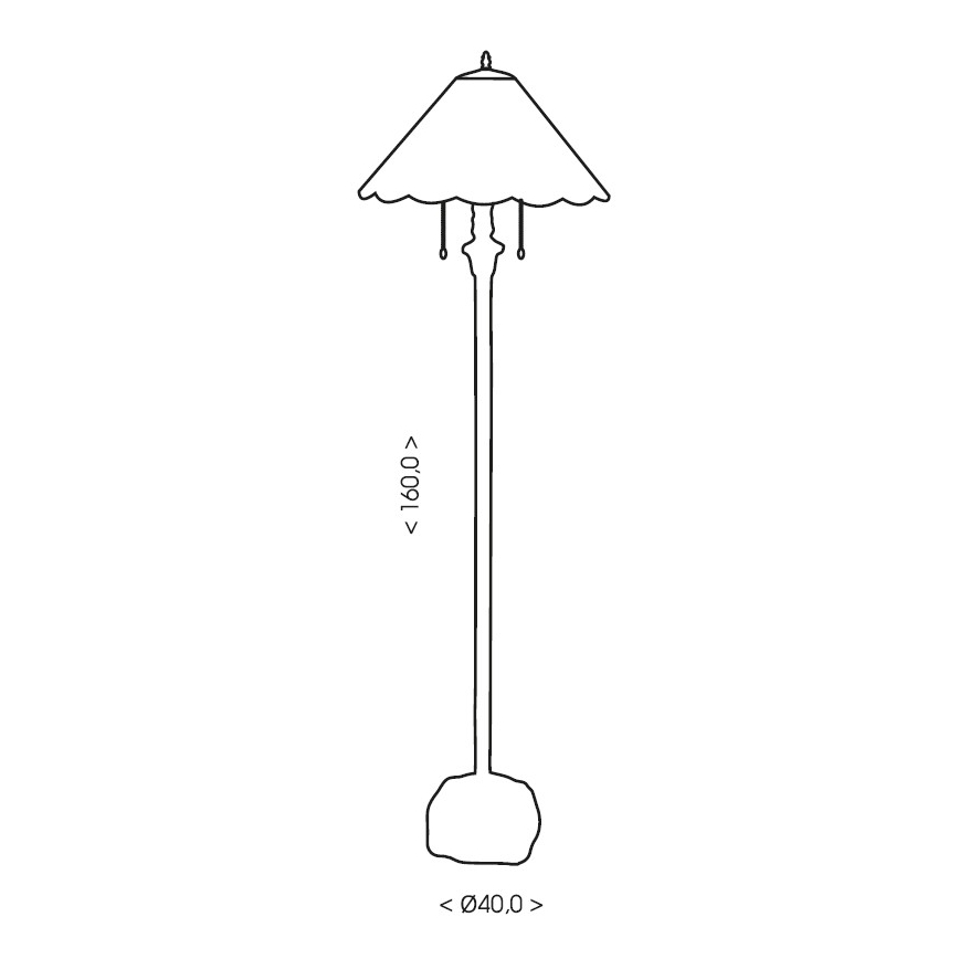 Brilagi - Lampadaire Tiffany en vitrail MIRABELLA 2xE27/60W/230V