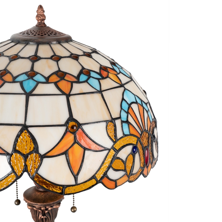 Brilagi - Lampadaire Tiffany en vitrail MIRABELLA 2xE27/60W/230V