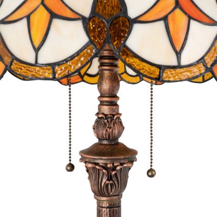 Brilagi - Lampadaire Tiffany en vitrail MIRABELLA 2xE27/60W/230V