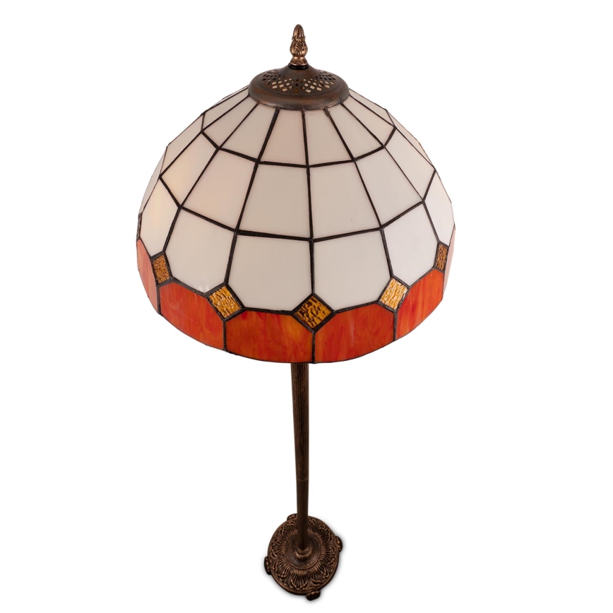 Brilagi - Lampadaire Tiffany en vitrail SIENNA 2xE27/60W/230V