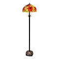 Brilagi - Lampadaire Tiffany en vitrail SUNFLOWER 2xE27/60W/230V