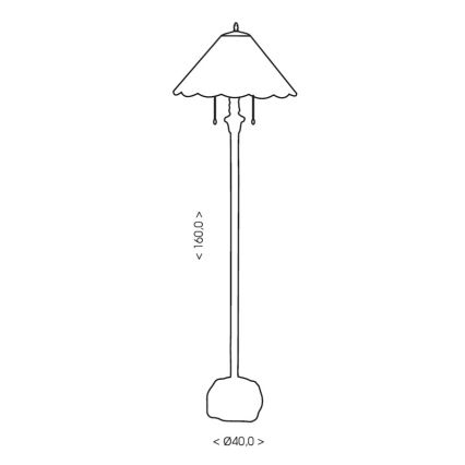 Brilagi - Lampadaire Tiffany en vitrail SUNFLOWER 2xE27/60W/230V