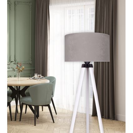 Brilagi - Lampadaire VELVET 1xE27/60W/230V blanc/gris