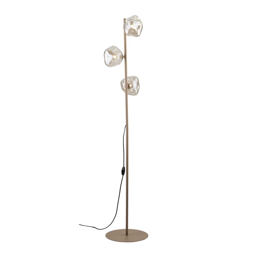 Brilagi - Lampadaire VULCANO 3xG9/8W/230V beige/beige fumé