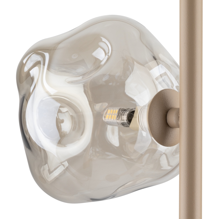 Brilagi - Lampadaire VULCANO 3xG9/8W/230V beige/beige fumé