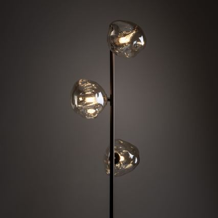 Brilagi - Lampadaire VULCANO 3xG9/8W/230V bronze/beige fumé