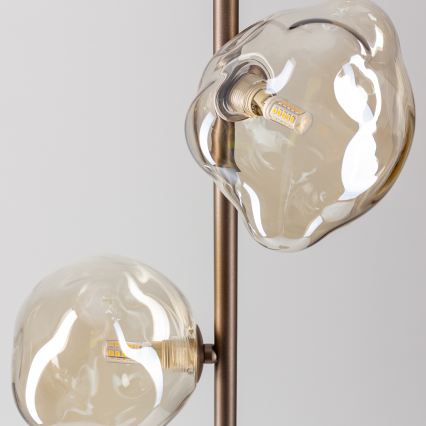 Brilagi - Lampadaire VULCANO 3xG9/8W/230V bronze/beige fumé