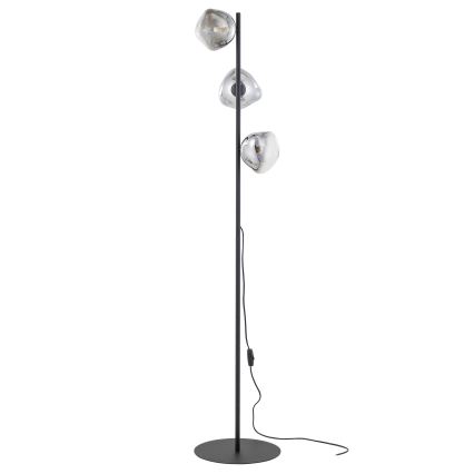 Brilagi - Lampadaire VULCANO 3xG9/8W/230V noir/noir fumé