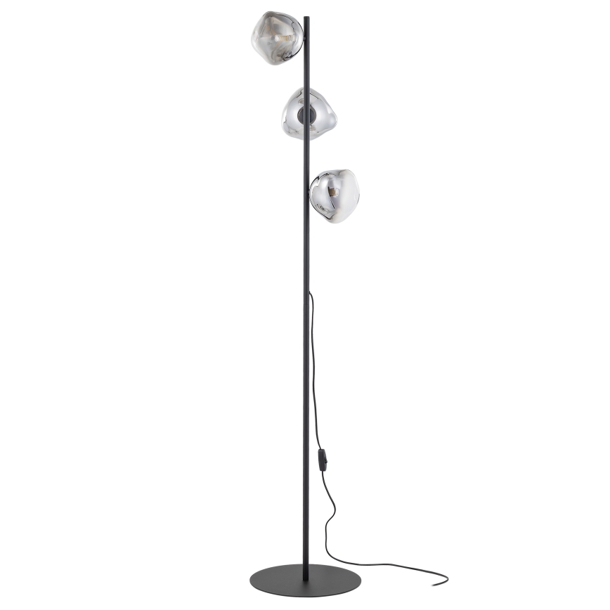 Brilagi - Lampadaire VULCANO 3xG9/8W/230V noir/noir fumé