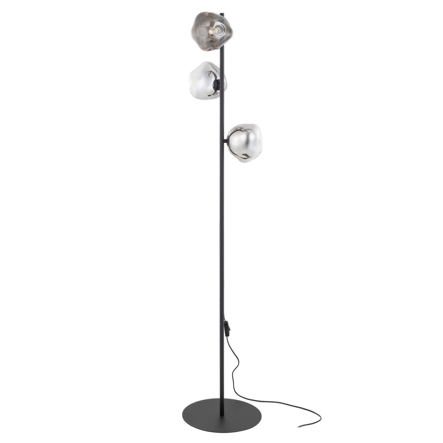 Brilagi - Lampadaire VULCANO 3xG9/8W/230V noir/noir fumé