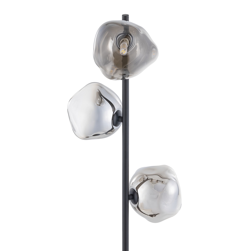 Brilagi - Lampadaire VULCANO 3xG9/8W/230V noir/noir fumé