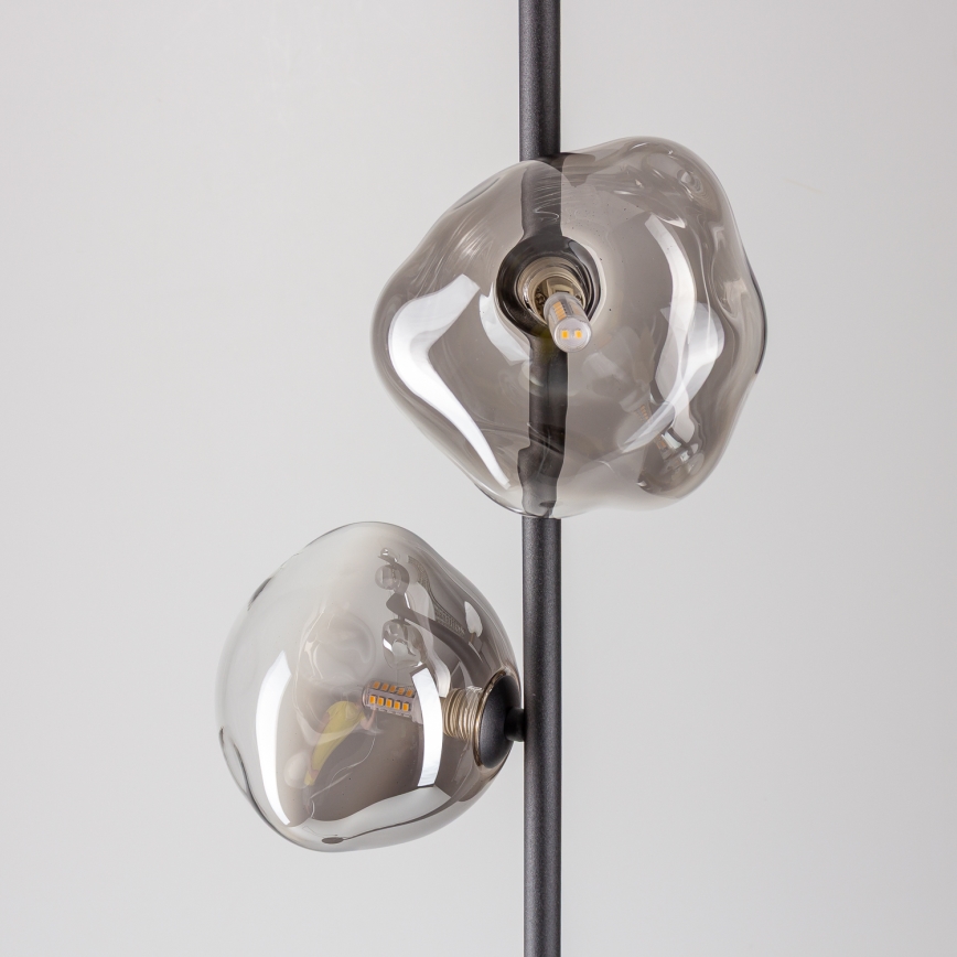 Brilagi - Lampadaire VULCANO 3xG9/8W/230V noir/noir fumé